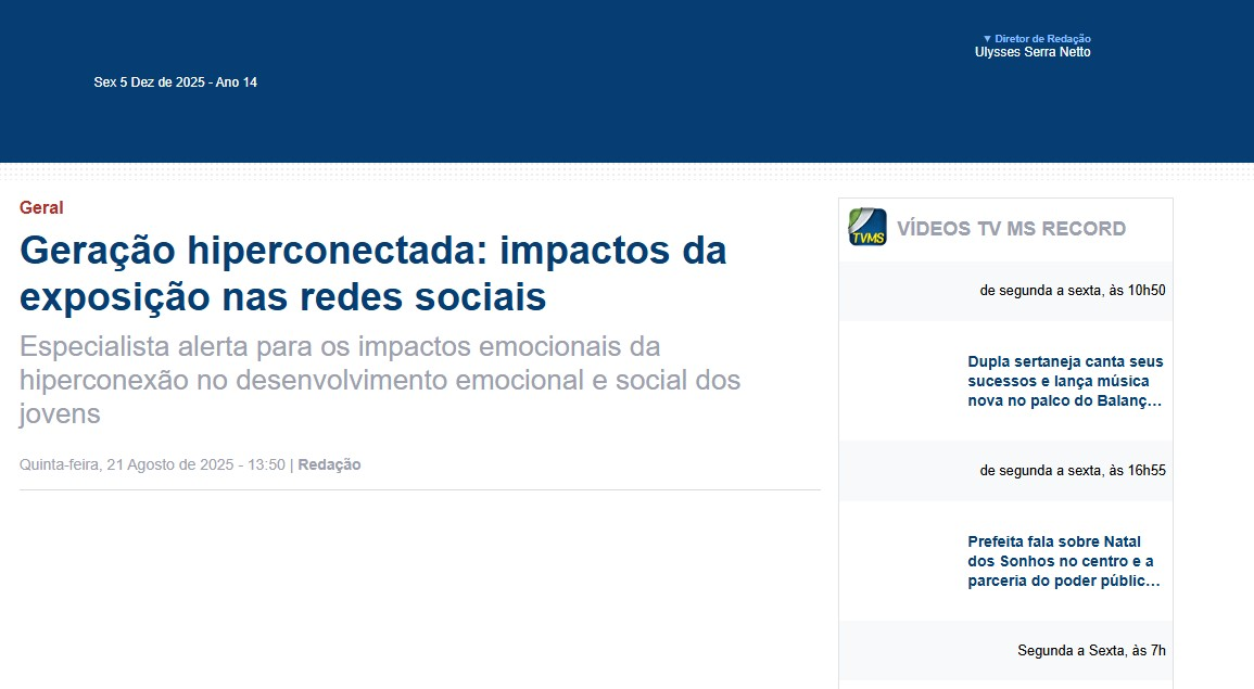 Geração hiperconectada: impactos da exposição nas redes sociais
