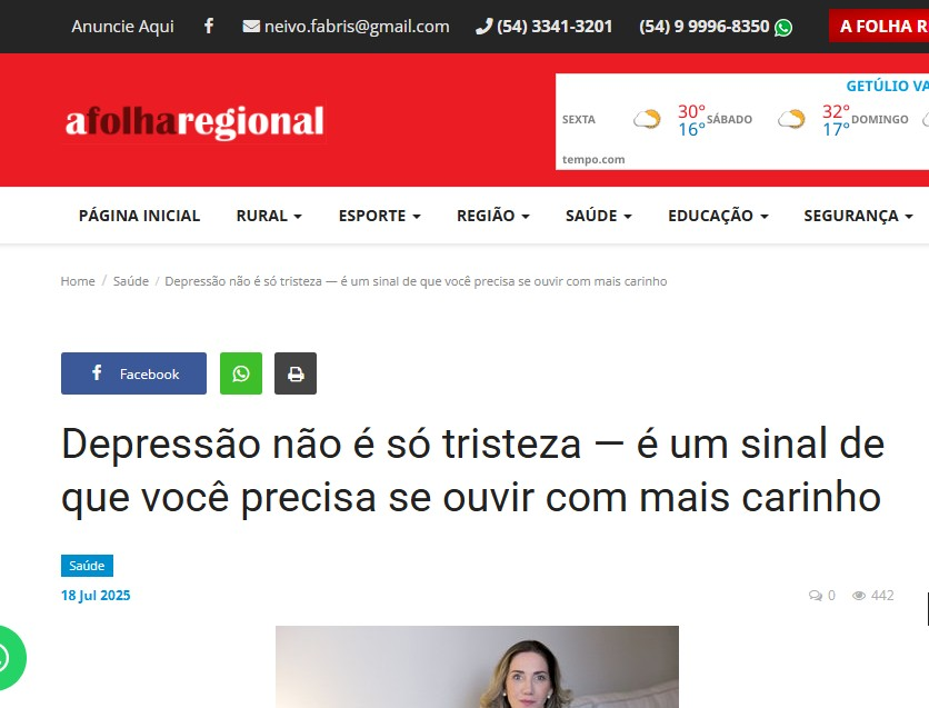 Depressão não é só tristeza — é um sinal de que você precisa se ouvir com mais carinho
