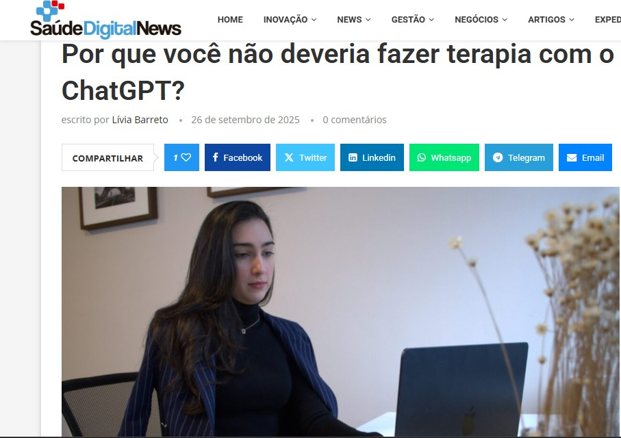 Por que você não deveria fazer terapia com o ChatGPT?