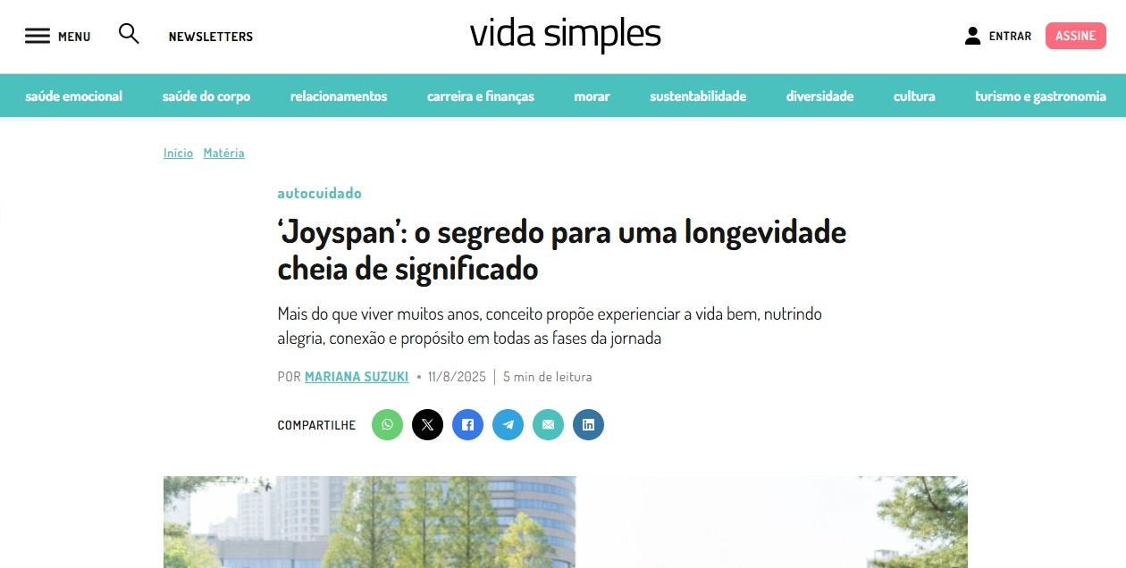 ‘Joyspan’: o segredo para uma longevidade cheia de significado